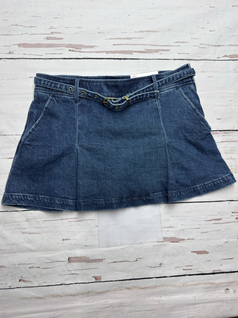 American Eagle Denim Belted Skort Blue 6 Y2K Indie